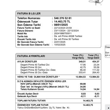 Türk Telekom İle Yaşanan Fatura Sorunu