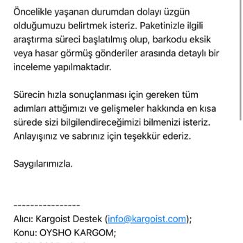 Kargoist Kayıp Kargo Ve İlgisiz Müşteri Hizmetleri