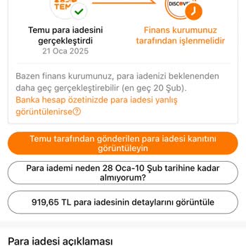 Para İadesi Sorunu Ve Mağduriyet