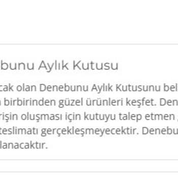 Denebunu Premium Kutu Hayal Kırıklığı
