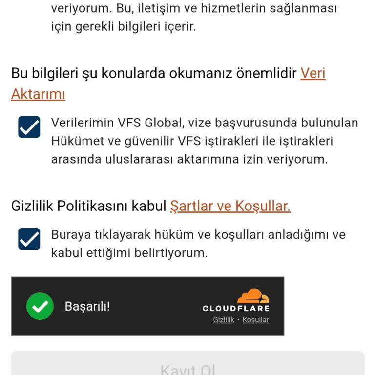 VFS Global Kayıt Sorunu Ve Acil Destek İhtiyacı