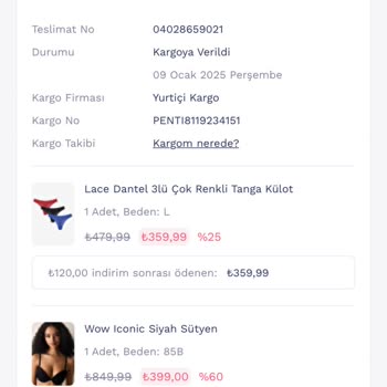 Penti Online Siparişim Neden Hala Kargoda?