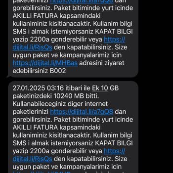 Gece Yarısı İnternet Tükenmesi Ve Yanıltıcı Müşteri Hizmeti