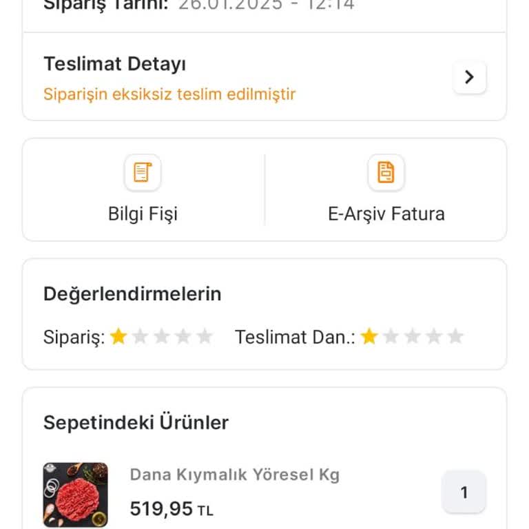 Teslim Edilmeyen Sipariş Ve Yetersiz Müşteri Hizmeti