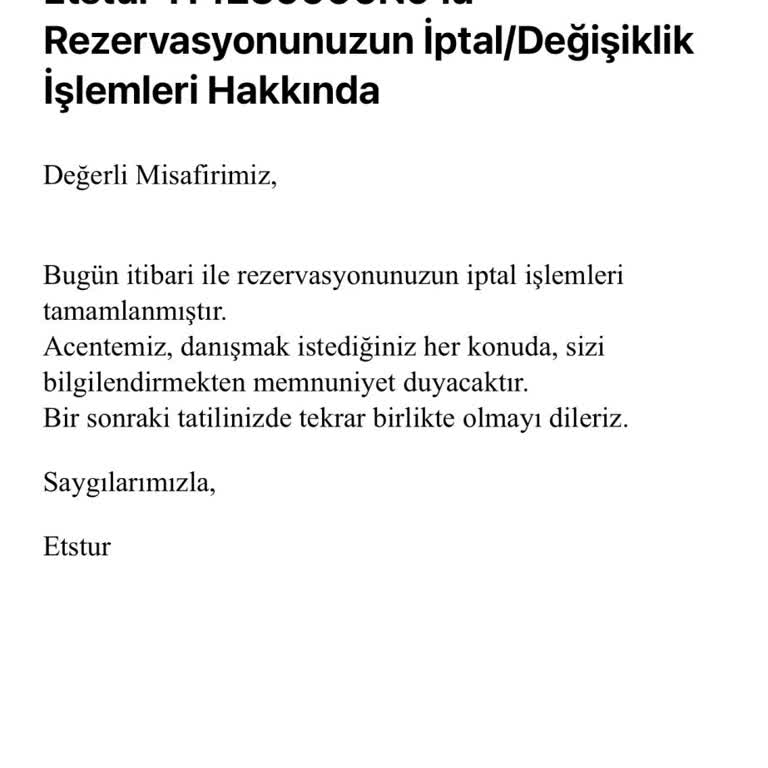 Rezervasyon Sorunu Ve Müşteri Hizmetleri Cevapsızlığı