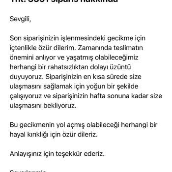 Sipariş Verilen Ürünlerin Teslim Edilmemesi Ve İletişim Sorunları