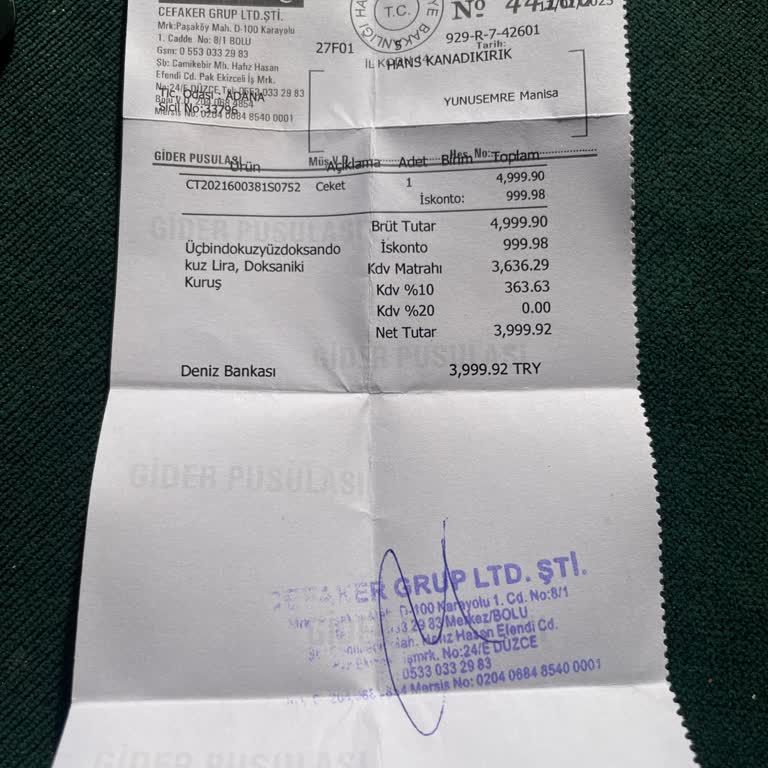 Süvari Mağazasından İade Sorunu