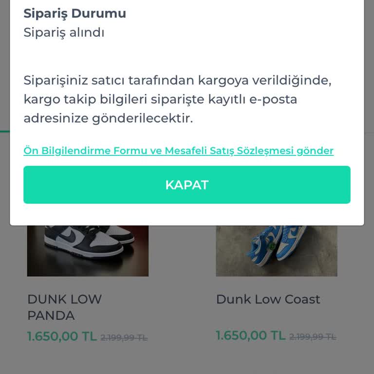 Styleshoes1 (Ayakkabım) Ürün Kargoya Verilmedi