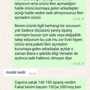 Yanlış Ölçüde Yatak Teslimatı Ve İade Sorunu