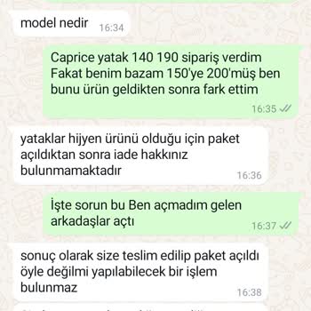 Yanlış Ölçüde Yatak Teslimatı Ve İade Sorunu