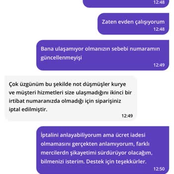 Adres Sorunu Ve İletişim Eksikliğiyle İptal Edilen Sipariş