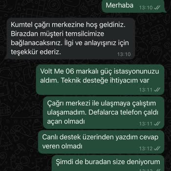 Kumtel Güç İstasyonu Ve Yetersiz Müşteri Hizmeti