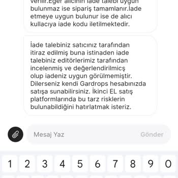 Gardrops İade Sürecinde Mağduriyet
