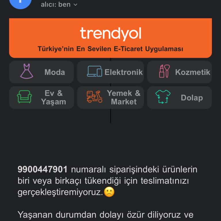 Trendyol'dan Beklenen Kaban Hayal Kırıklığı