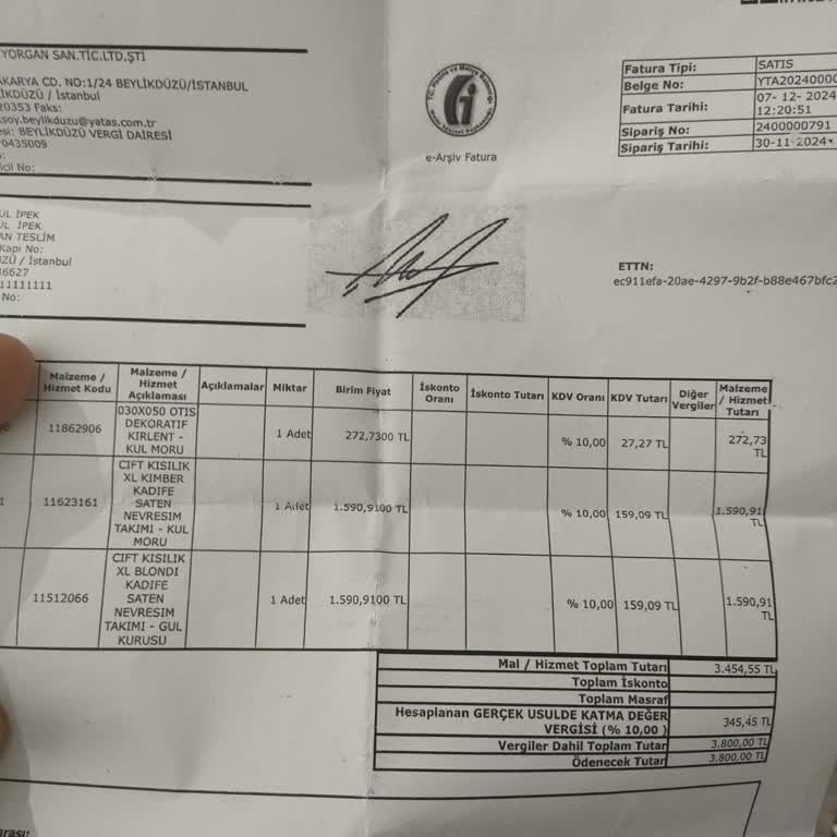 Yataş Bayisindeki Olumsuz Deneyim Ve Nevresim Takımı Sorunu