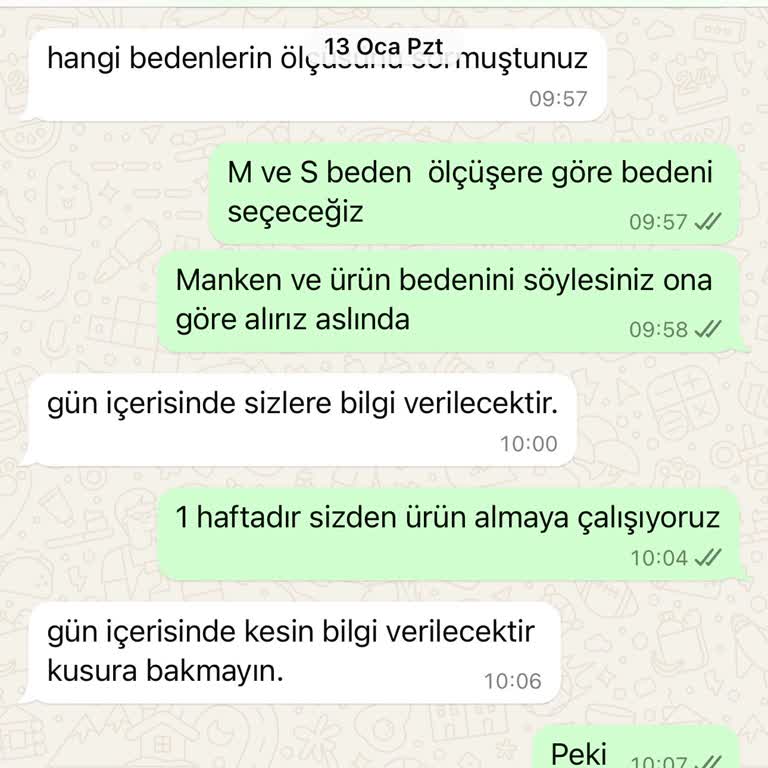 Ürünün Beden Bilgilerine Ulaşamama Ve Güvensizlik