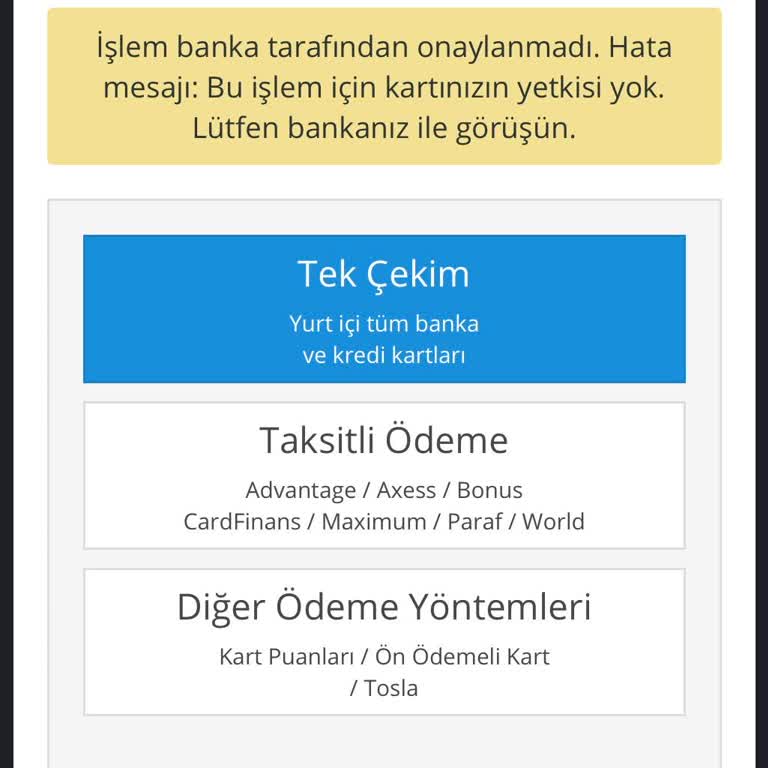 Online Alışverişte Banka Onayı Engeli