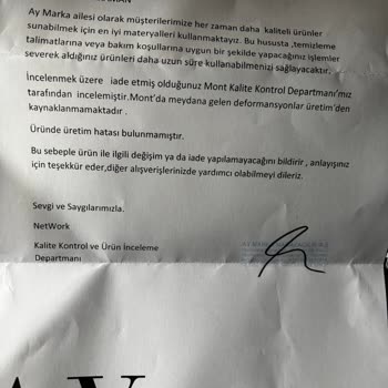 Network Montunun Kalitesizliği Ve İade Sorunu