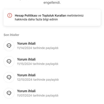 Haksız Hesap Askıya Alınması