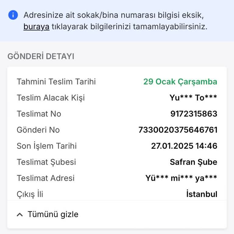 Yanlış Kargo Bildirimleriyle Süregelen Rahatsızlık