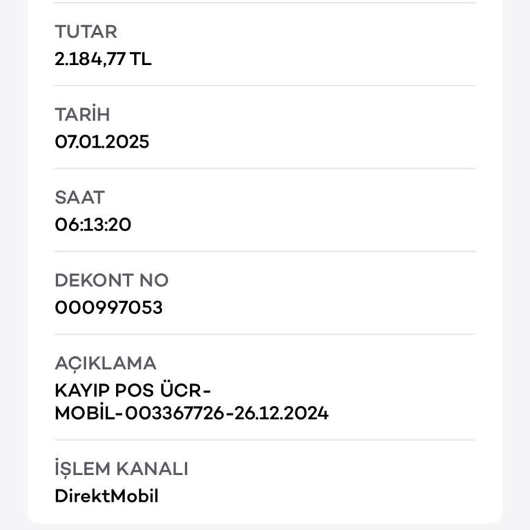 Kayıp POS Ücreti İadesi Ve Mağduriyet