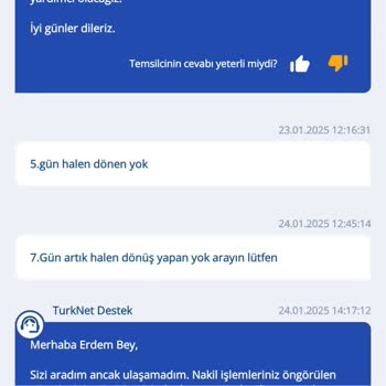 TurkNet Nakil Sürecinde Yaşanan Sorunlar