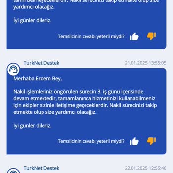TurkNet Nakil Sürecinde Yaşanan Sorunlar
