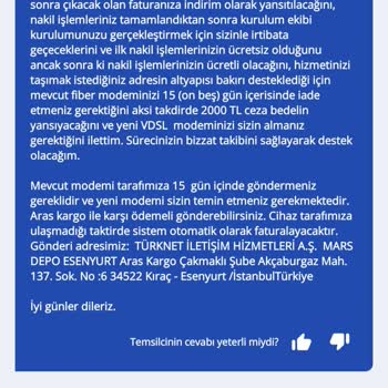 TurkNet Nakil Sürecinde Yaşanan Sorunlar