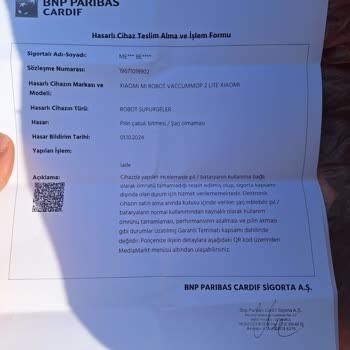 Sigorta Yaptırdığım Robot Süpürgenin Pil Sorunu Çözülmüyor