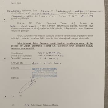 Kırık TV Teslimatı Ve Sorumsuzluk Zinciri