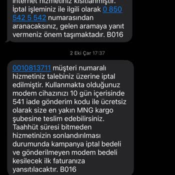 Vodafone Net İptal Edilen Abonelik İçin Fatura Kesiyor