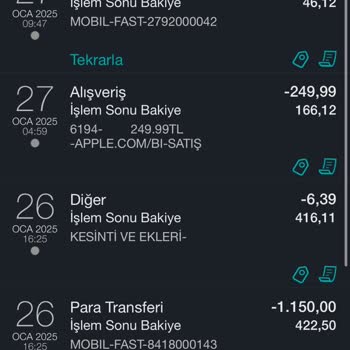 Bilgim Dışında Yapılan İşlemlerle Karşılaştım