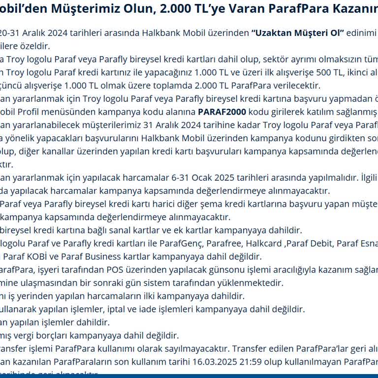 Halkbank Kampanya Puan Yükleme Sorunu
