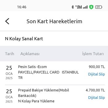 Nkolay Sanal Kart'ta Kalan 3800 TL'nin İadesi Sorunu