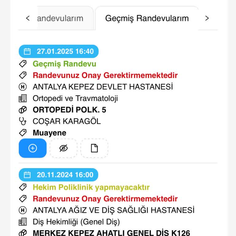 Randevu Onayı Sorunu Nedeniyle Mağduriyet