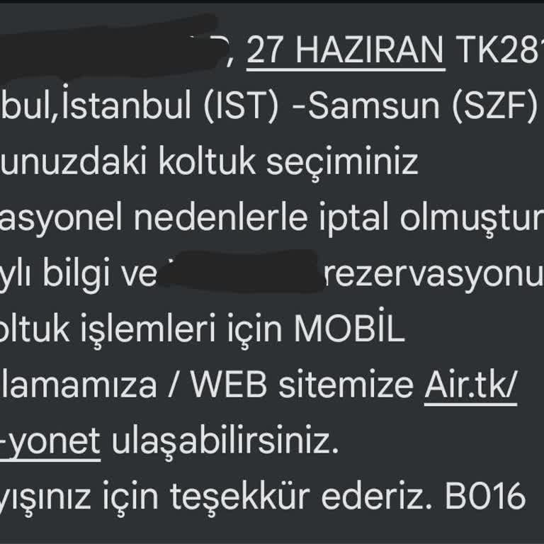THY'de Ekstra Diz Mesafesi İptali Ve Müşteri Hizmetleri Sorunu