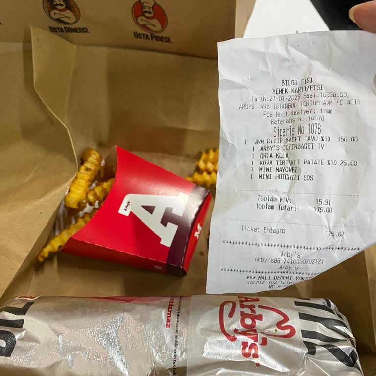 Torium AVM Arbys Şubesinde Yanlış Sipariş Sorunu