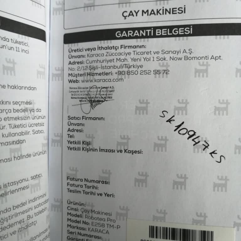 Karaca Çay Makinesi Sürekli Bozuluyor, Değişim İstiyorum