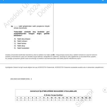 Yanlış Cevap Anahtarıyla Puan Kaybı