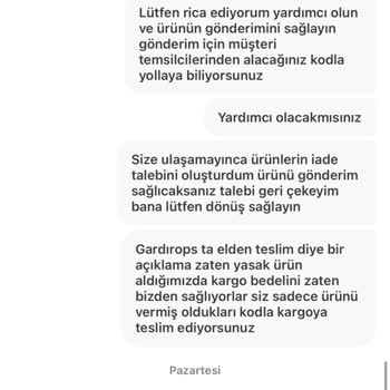 Gardrops'ta İade Sorunu Ve Destek Hattı İlgisizliği