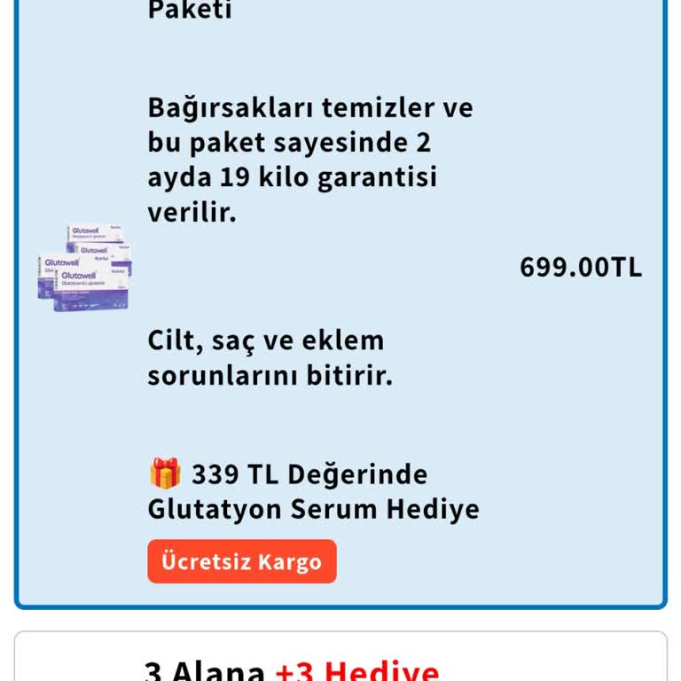 Eczanede-glutawell.online Ürünler Eksik Geldi, Serum Hediyesi Yok!