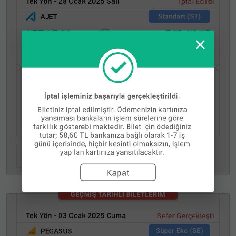Uçak Bileti İptalinde Mağduriyet