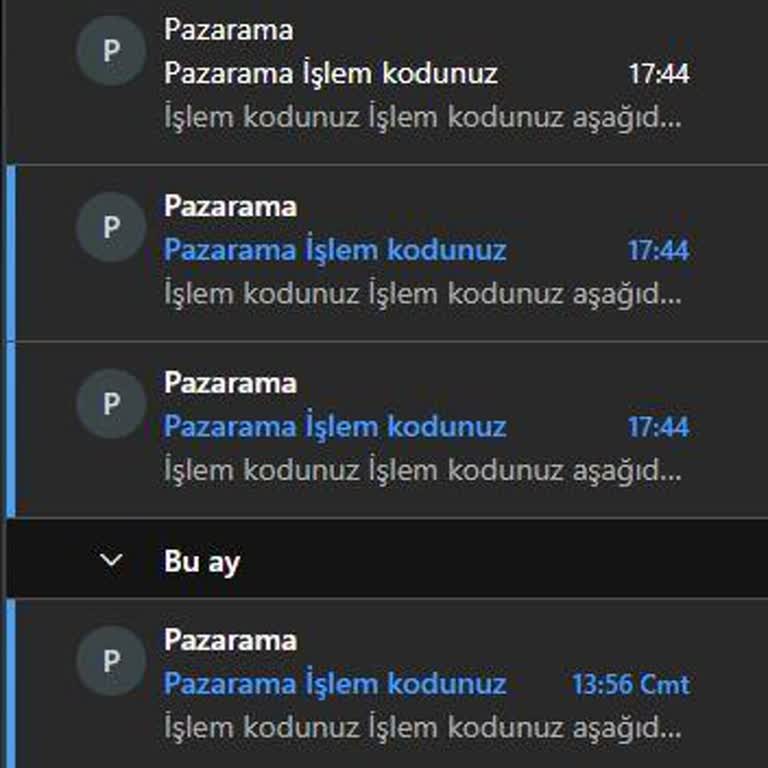 Yetkisiz İşlem Bildirimleri: Pazarama'dan Gelen Yanıltıcı E-postalar