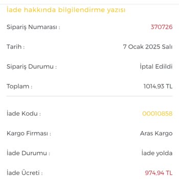 Loft'tan Yanlış Beden Ve Geciken İade Süreci