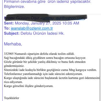 Defolu Ürün Ve Kötü Müşteri Hizmeti Deneyimi