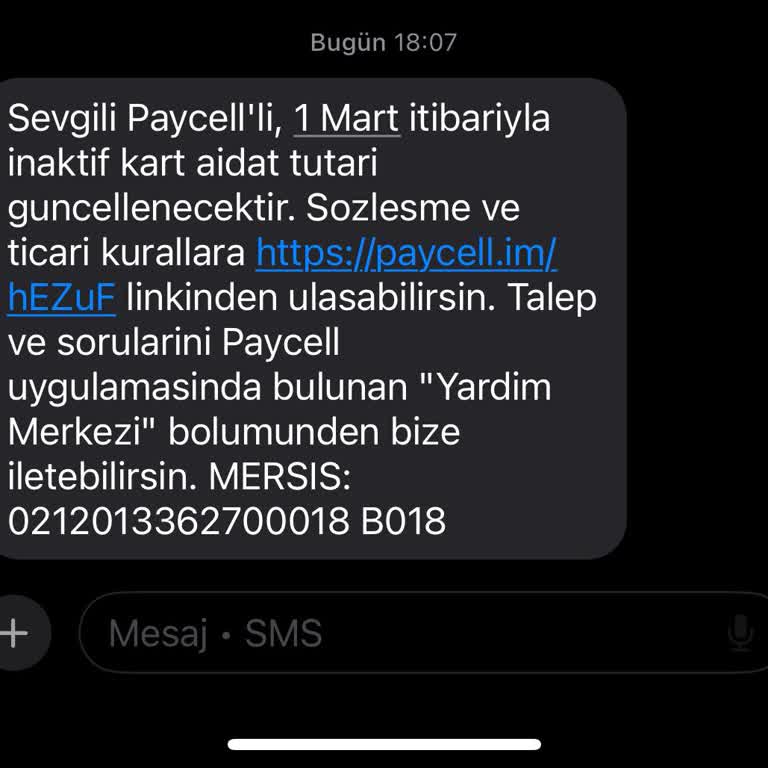 Paycell Kart İptali İçin Uzun Bekleme Süresi Ve Ücret Talebi