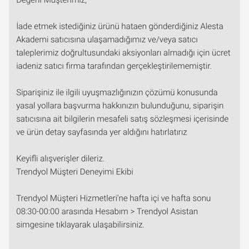 Trendyol İade Sürecinde Kaybolan Yatak Örtüsü Ve Karmaşa