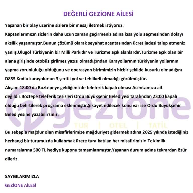 Samsun Ordu Turu: Vaat Edilenler Karşılanmadı