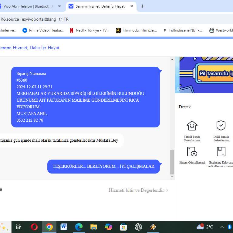 Vivo Türkiye'den Fatura Çilesi: Müşteri Hizmetleri Yetersizliği