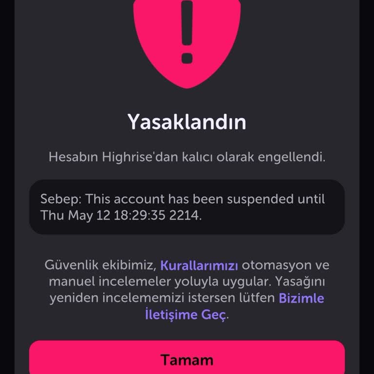 Highrise: Sanal Metaverse Haksız Engelleme Mağduriyeti